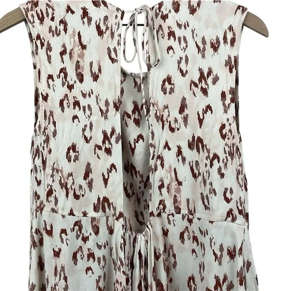 Free People Cream and Brown Backless Dress - Picture 4 of 6